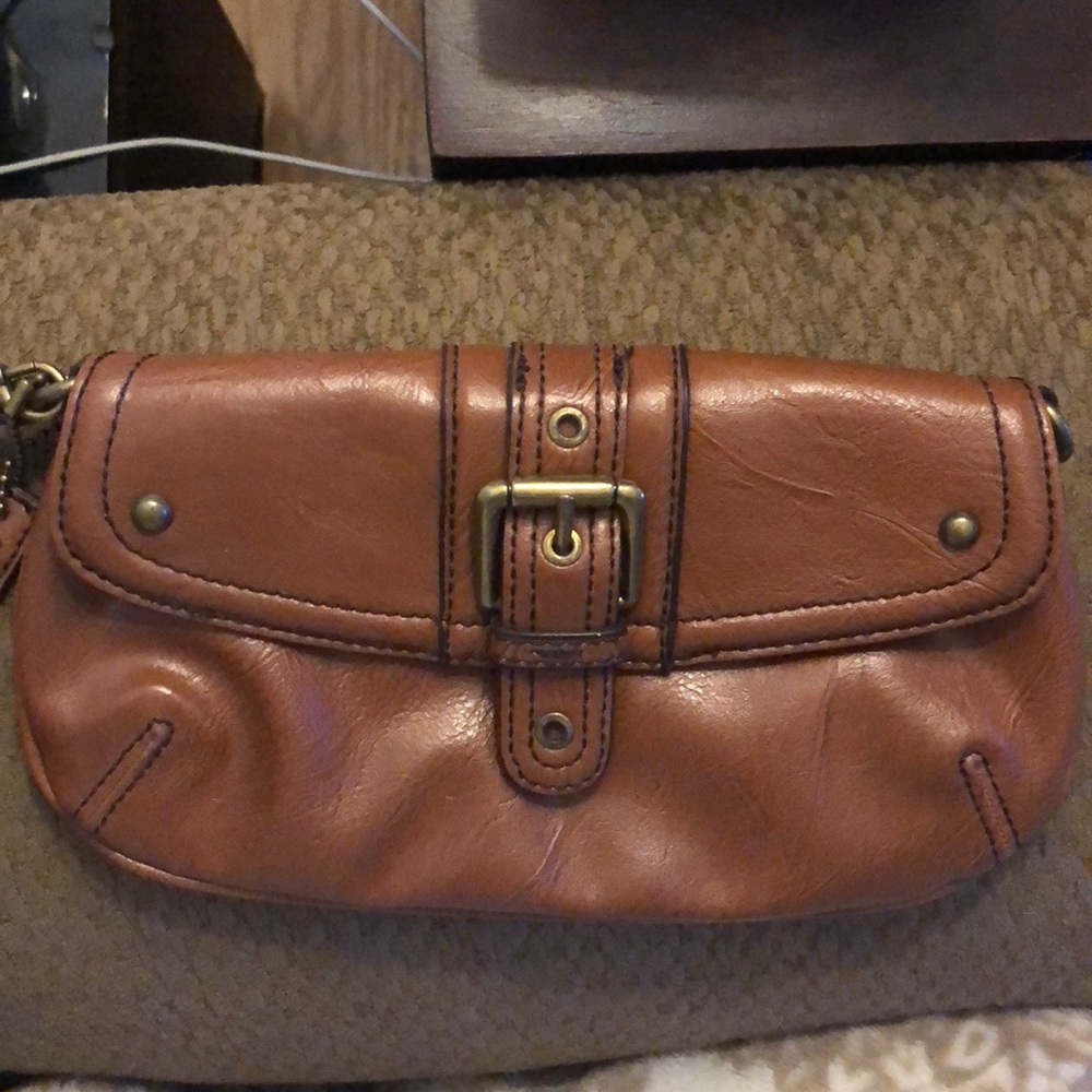 Brown Nine West Wristlet